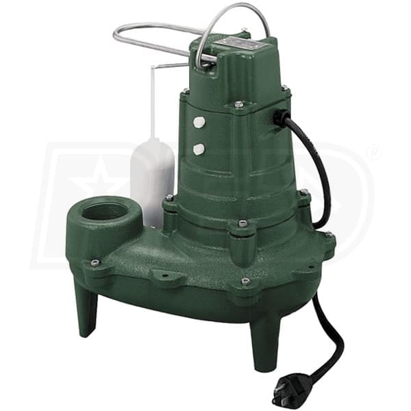 267-0006 2 in. 0.5 HP Cast Iron Sewage Pump with 25 ft. Cord Vertical Float