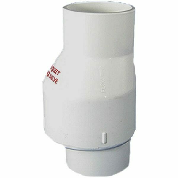 Quiet Check Valve, 3 in, PVC, White