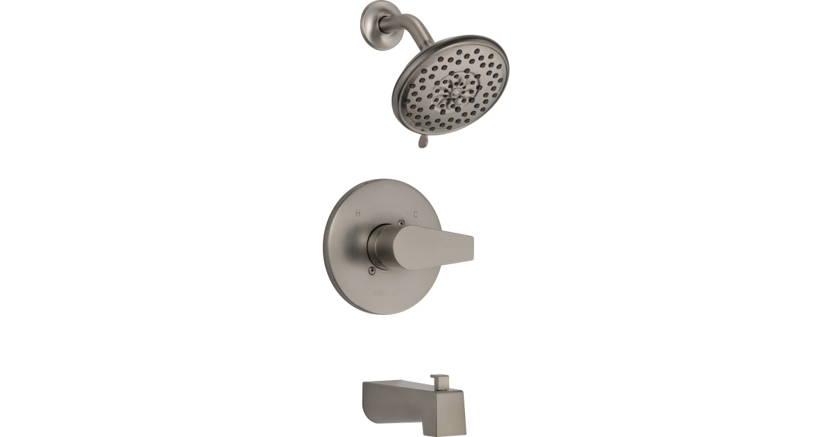 PTT14419-BN Xander Tub & Shower Trim Pack with 1.5 GPM Multi-Function Shower Head, Brushed Nickel