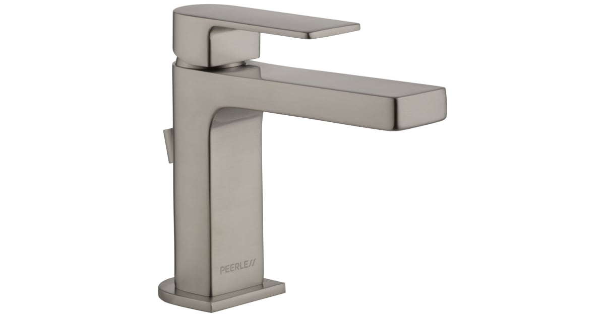 Picture of Peerless P1519LF-BN-0.5 Xander 0.5 GPM Single Hole Bathroom Faucet with Pop-Up Drain Assembly&#44; Brushed Nickel