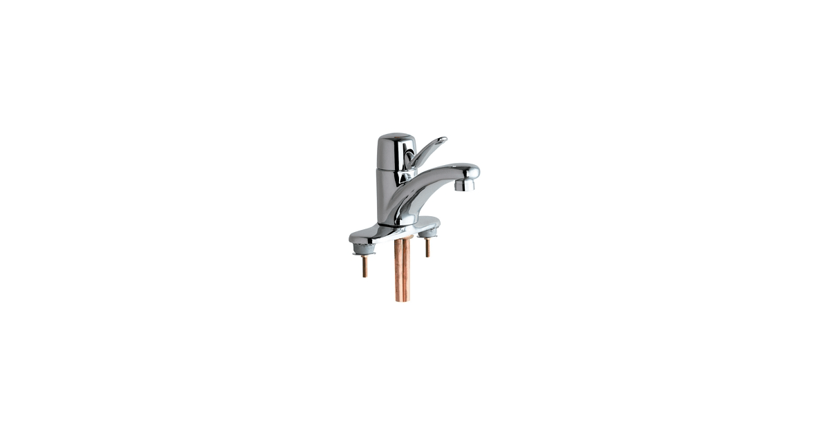 2200-4E39VPABCP Centerset Bathroom Faucet with 4 in. Faucet Centers & Lever Handle, Polished Chrome -  Chicago Faucets