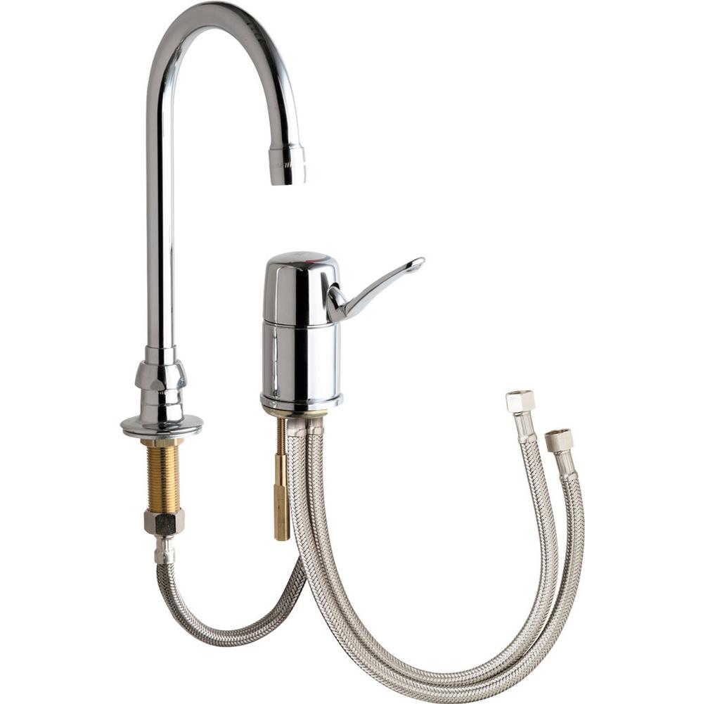 Picture of Chicago Faucets 2302-E35ABCP Marathon Kitchen Sink Faucet Plate, Polished Chrome