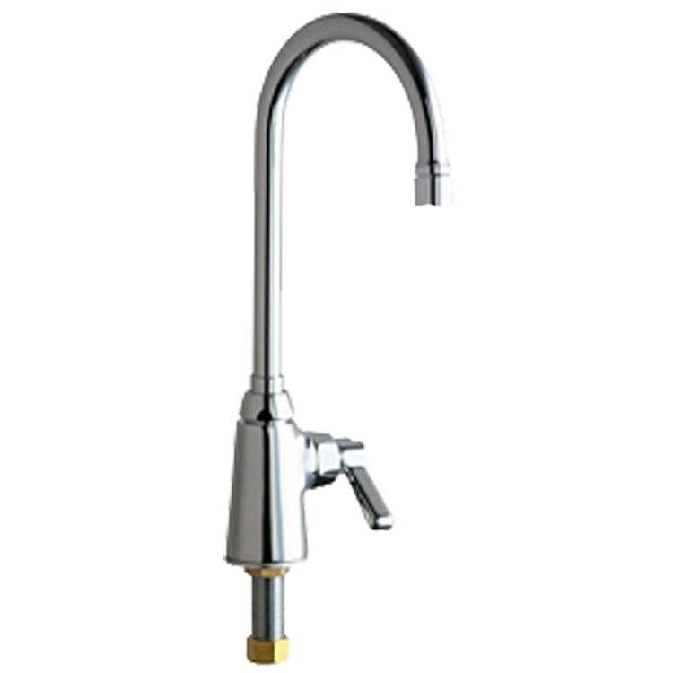 Picture of Chicago Faucets 350-GN8AE35ABCP Single Hole & Supply Deck-Mounted Manual Sink Faucet&#44; Polished Chrome