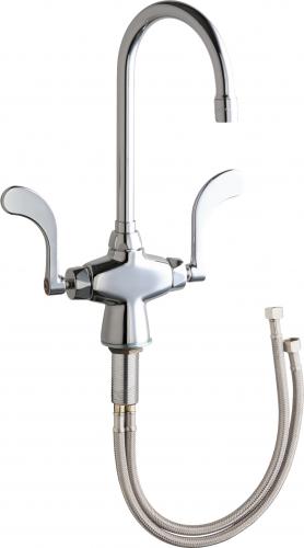 50-317XKABCP Single Hole Deck-Mounted Manual Sink Faucet, Polished Chrome
