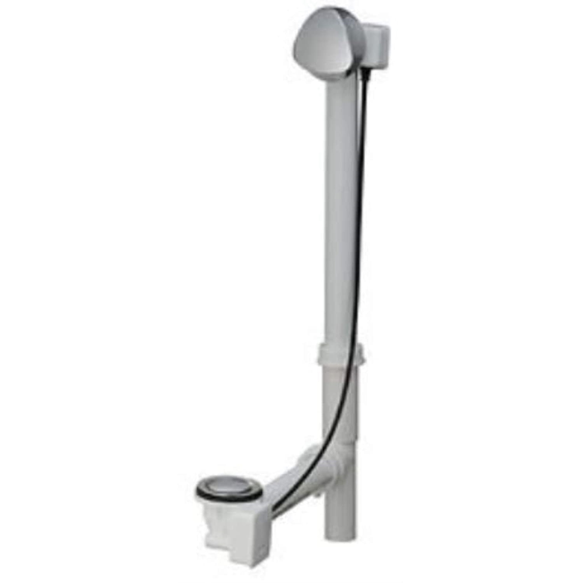 D52 24 cm Bathtub Drain with Turn Handle Actuation, Brushed Nickel