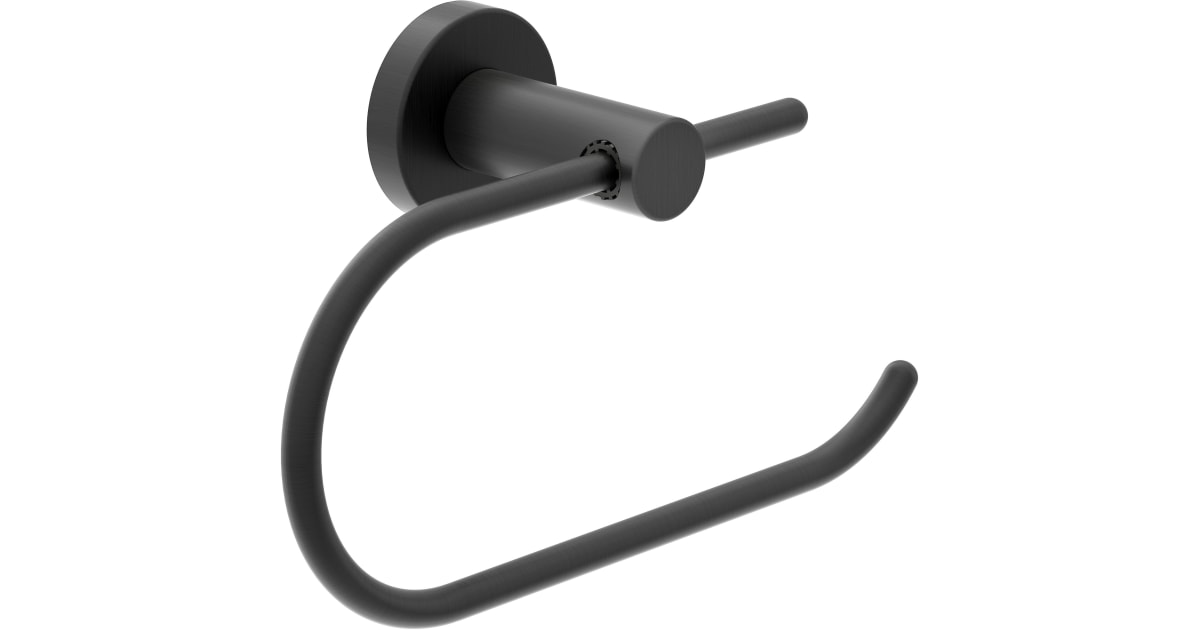 Dia Wall Mounted Hook Toilet Paper Holder in Matte Black