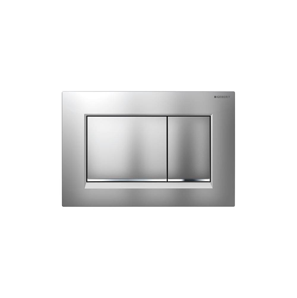 30 deg SigmaActuator Plate for Dual Flush Easy-to-Clean Coated, Matte Chrome & Bright Chrome