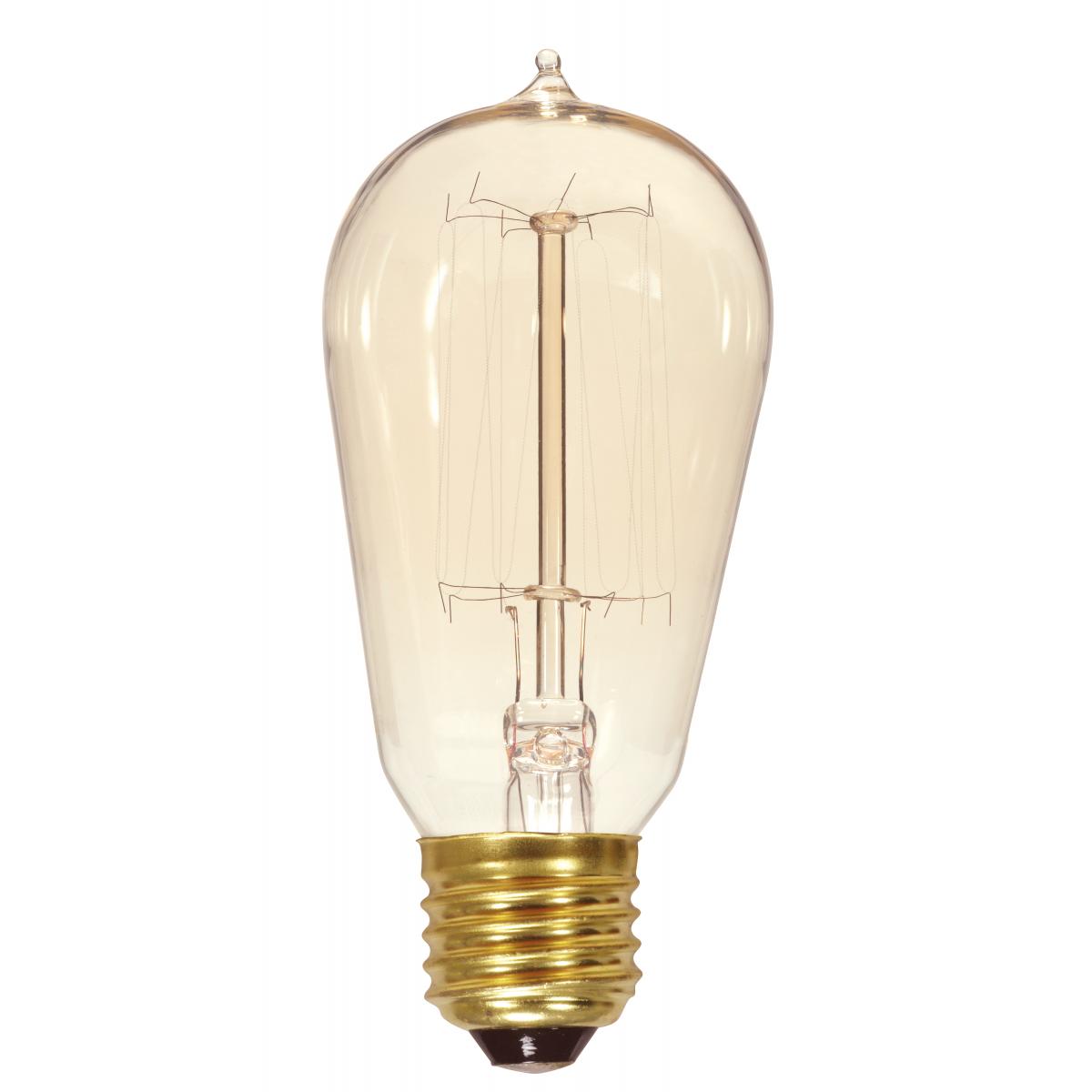 S2423 60W 120V ST19 Dimmable Incandescent Light Bulb with Medium Base, Vintage