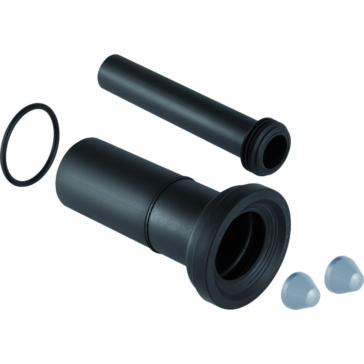 26.5 cm HDPE D90mm & D1-45mm Connection Set for Wall-Hung, Matte Chrome