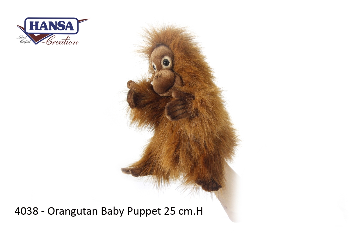 Picture of Hansa 4038 25 cm Orangutan Baby Puppet
