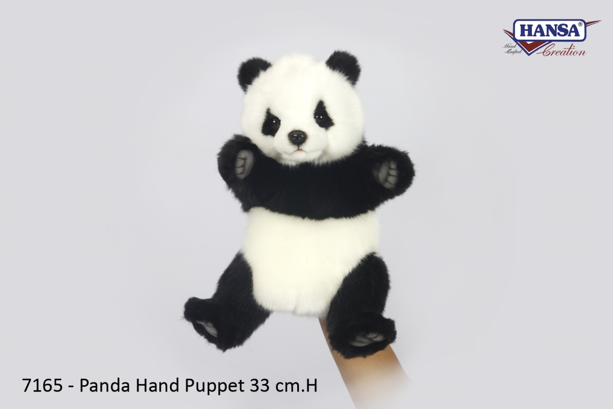 Picture of Hansa 7165 11.7 in. Panda Puppet, White