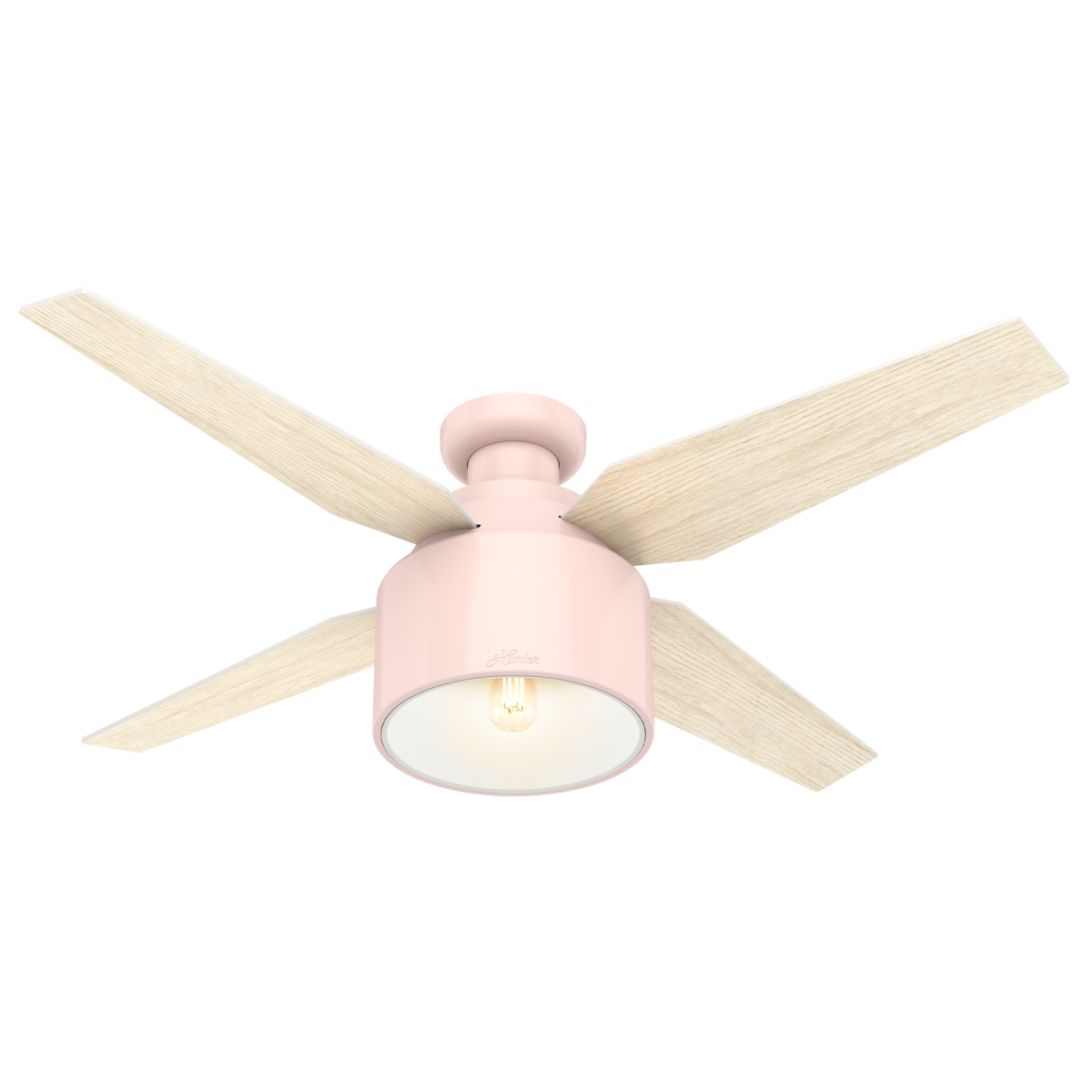 Picture of Hunter 50263 52 in. Cranbrook Blush Pink Low Profile Ceiling Fan with LED Light Kit & Handheld Remote