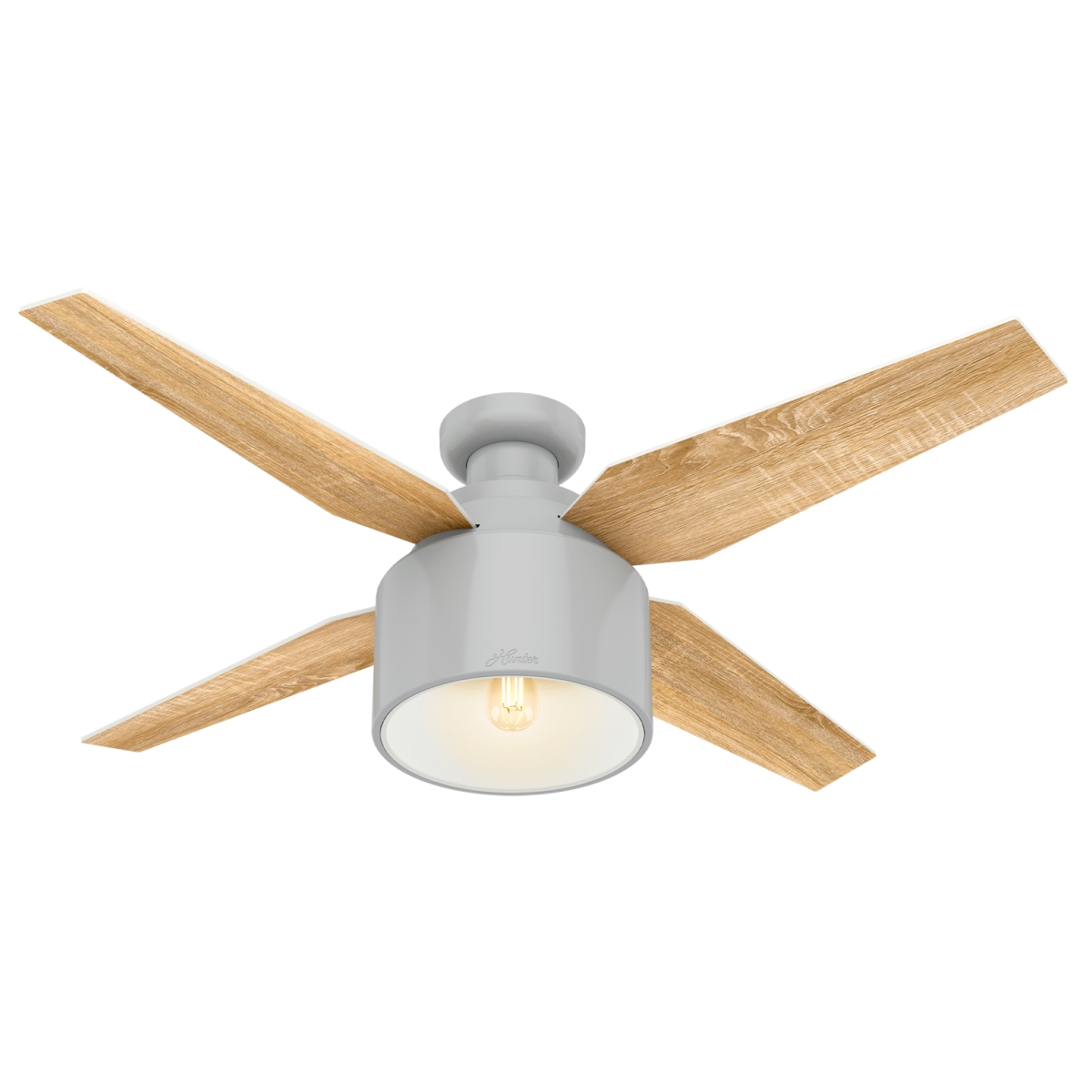 Picture of Hunter 50264 52 in. Cranbrook Dove Gray Low Profile Ceiling Fan with LED Light Kit & Handheld Remote