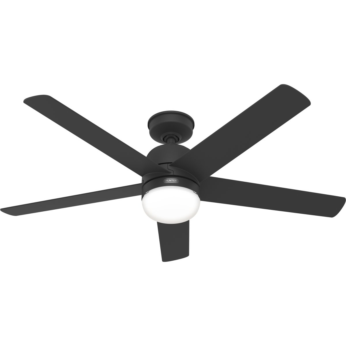 Picture of Hunter 50292 52 in. Anorak Matte Black WeatherMax Indoor & Outdoor Ceiling Fan with LED Light Kit & Wall Control