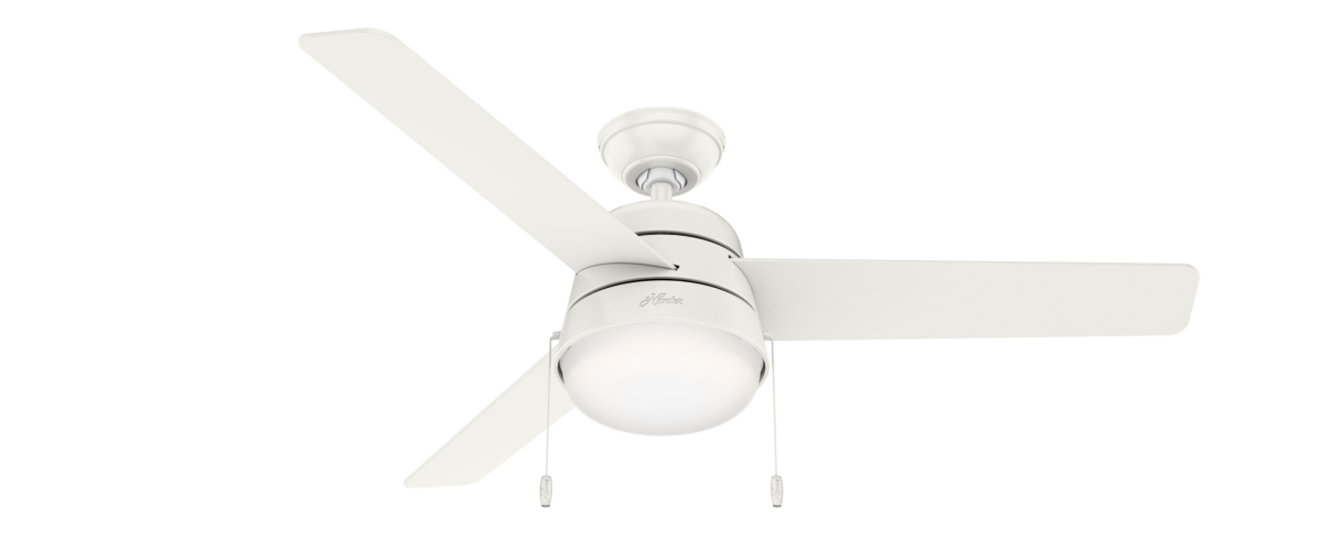 Picture of Hunter 50378 52 in. Aker Fresh White Ceiling Fan with LED Light Kit & Pull Chain