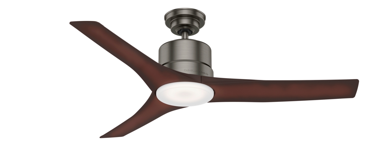 Picture of Casablanca 50450 52 in. Piston Brushed Slate Damp Rated Ceiling Fan with LED Light Kit & Handheld Remote