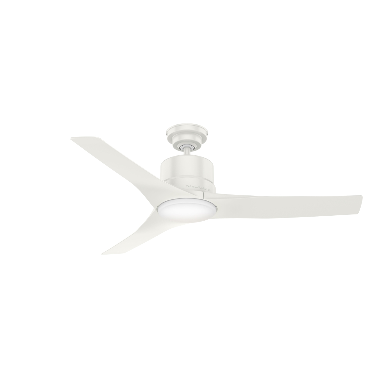 Picture of Casablanca 51750 52 in. Piston Fresh White Damp Rated Ceiling Fan with LED Light Kit & Handheld Remote