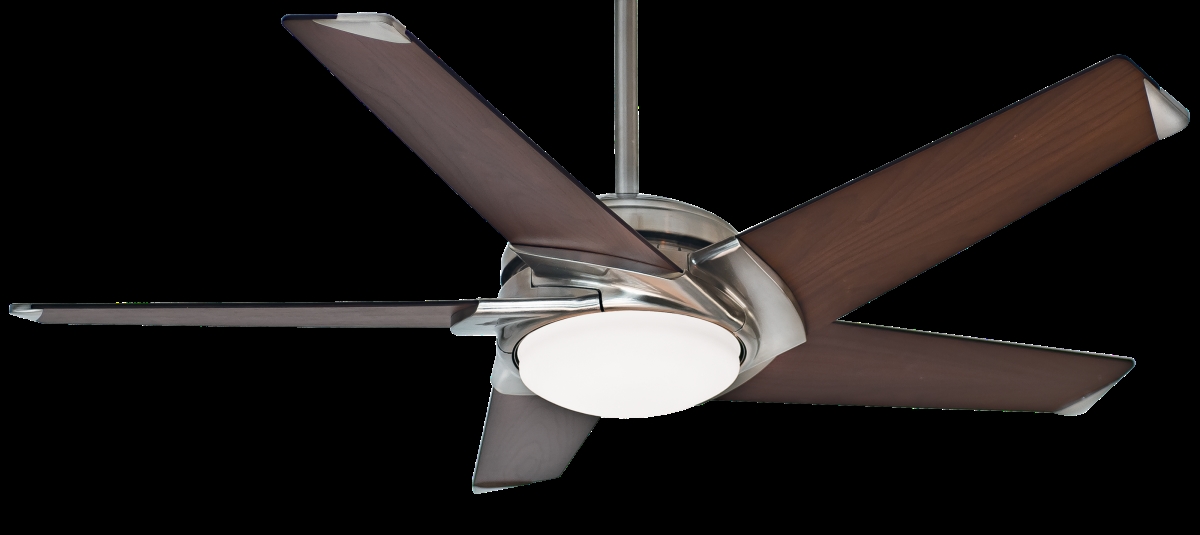 54 in. Stealth Brushed Nickel Ceiling Fan with LED Light Kit & Handheld Remote