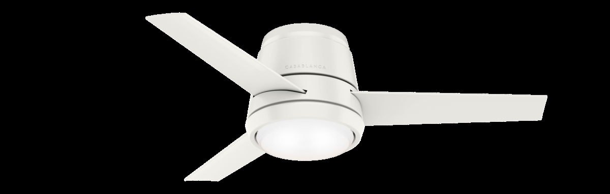 Picture of Casablanca 59568 44 in. Commodus Fresh White Low Profile Ceiling Fan with LED Light Kit & Wall Control