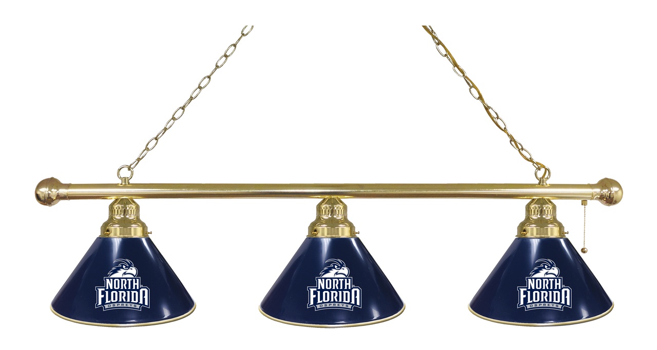 BL3BRNorFla North Florida Osprey 3 Shade Pool Billiard Light- Brass