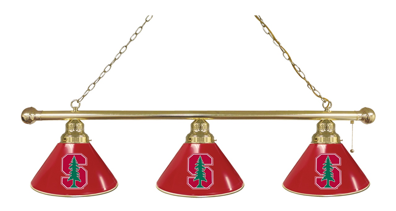 BL3BRStnfrd Stanford Cardinal 3 Shade Pool Billiard Light, Brass
