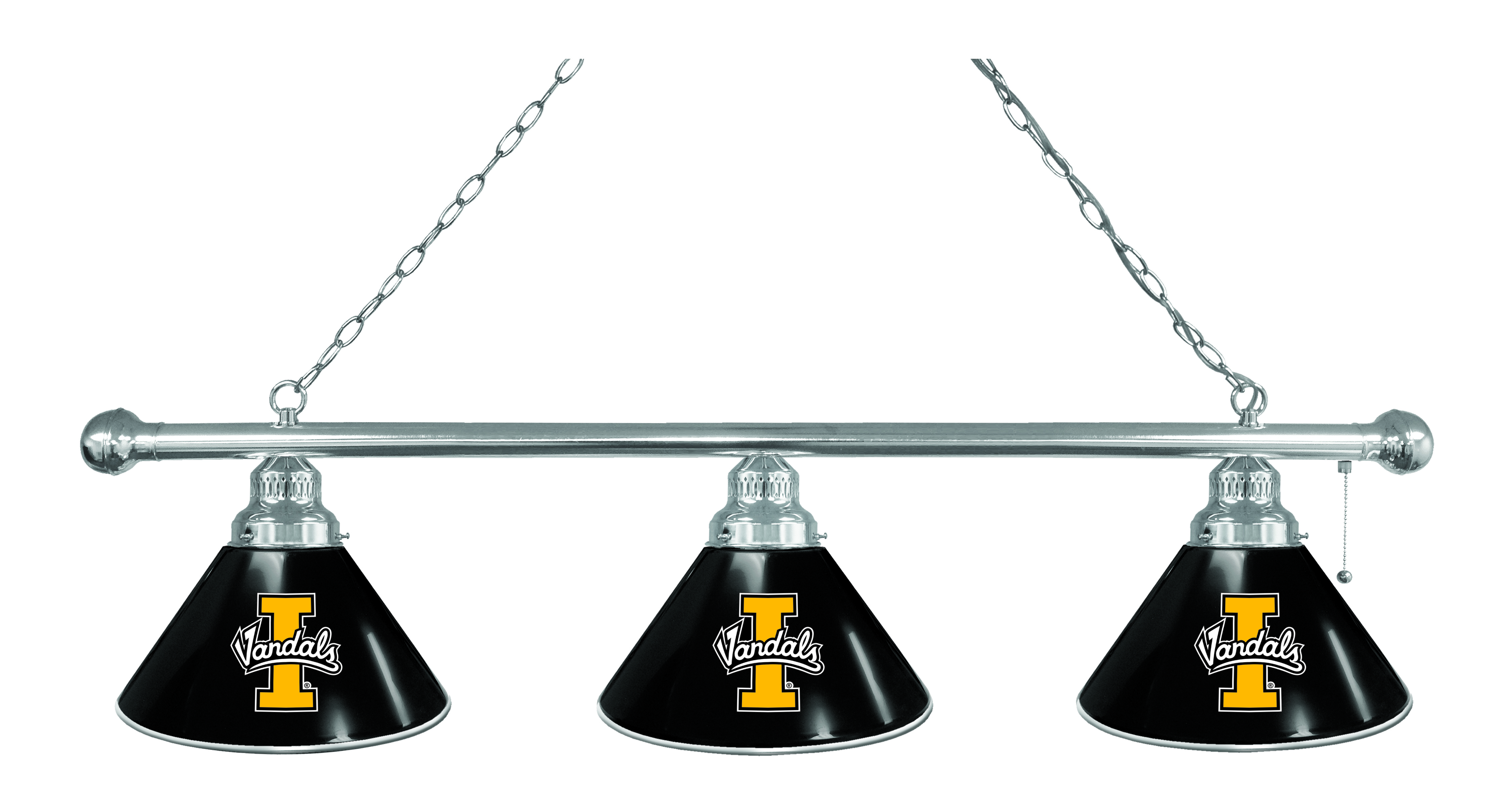 BL3CHIdahoU Idaho Vandals 3 Shade Pool Billiard Light- Chrome