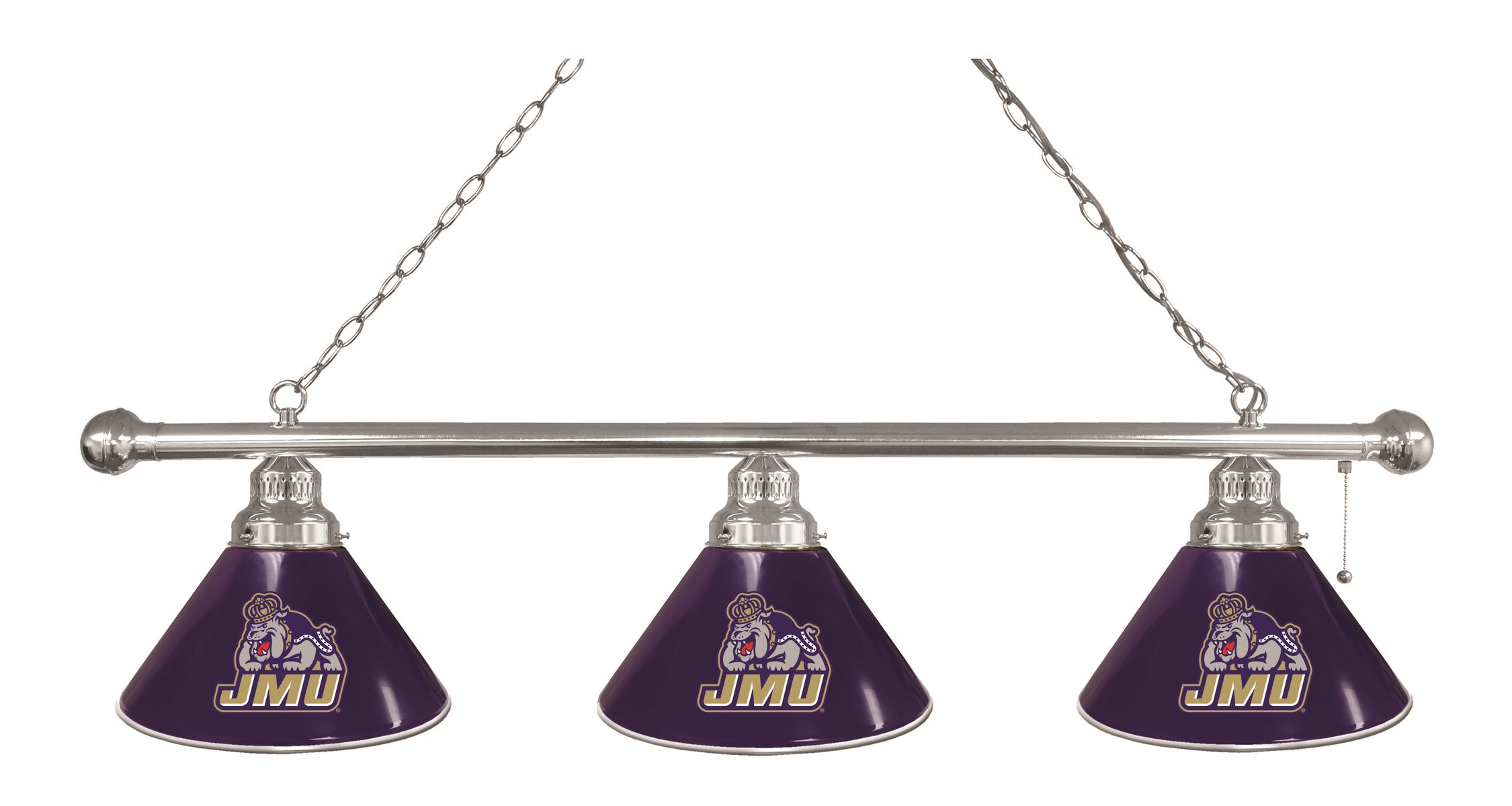 BL3CHJmsMad James Madison Dukes 3 Shade Pool Billiard Light- Chrome