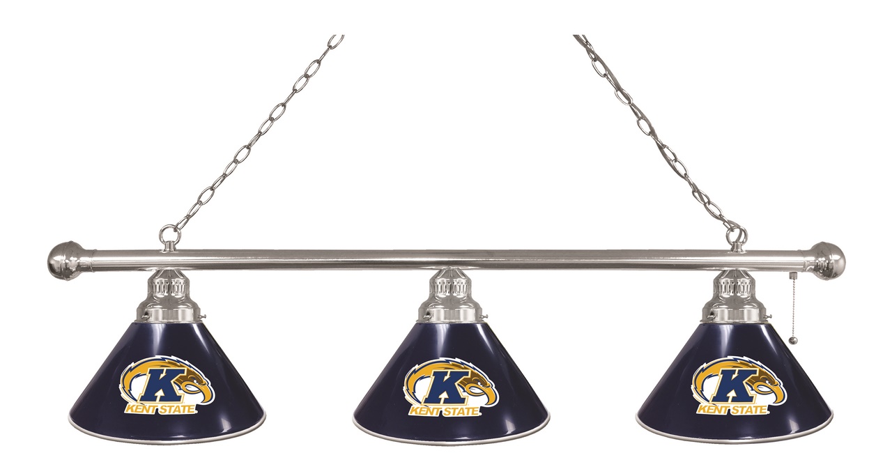 BL3CHKentSt Kent State Flash 3 Shade Pool Billiard Light- Chrome
