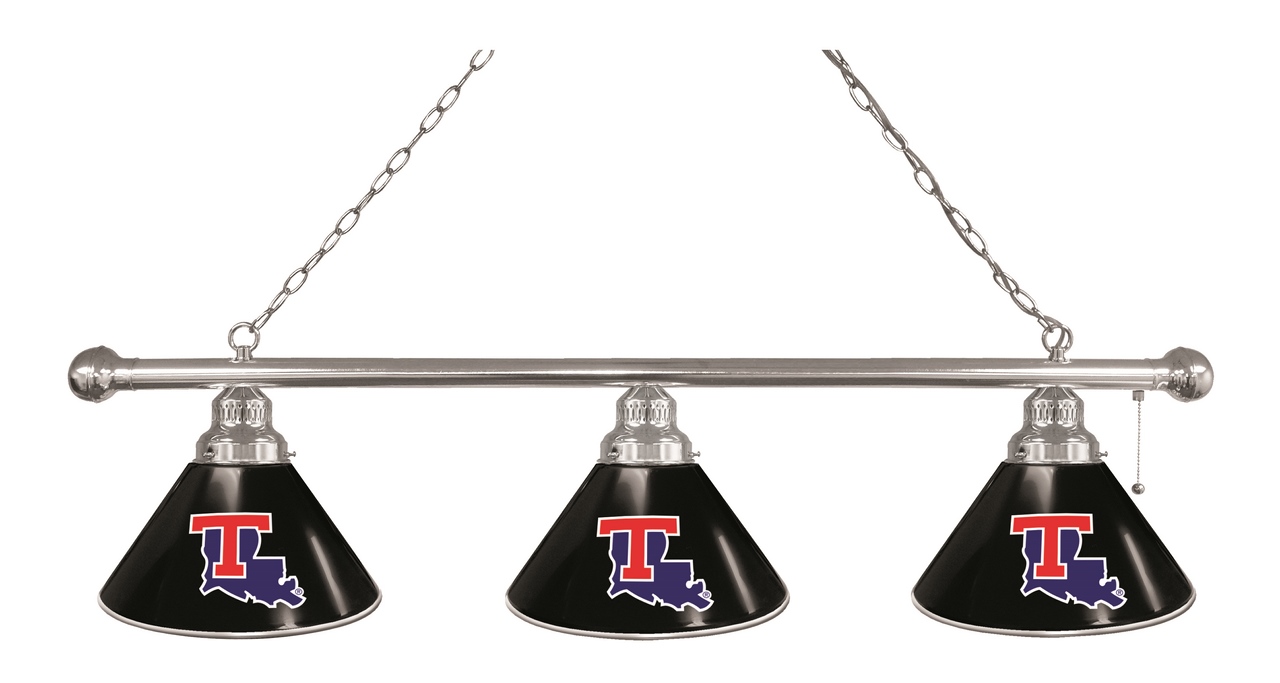 BL3CHLaTech Louisiana Tech Bulldogs 3 Shade Pool Billiard Light- Chrome