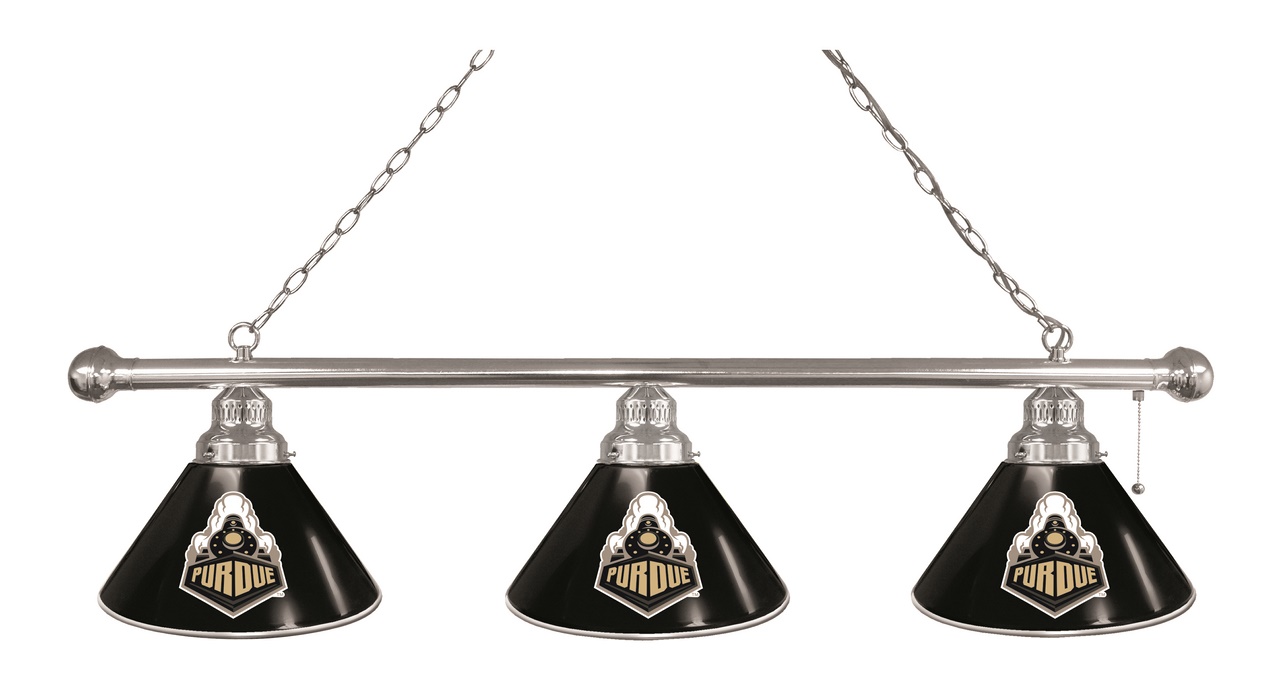 BL3CHPurdue Purdue Boilermakers 3 Shade Pool Billiard Light- Chrome