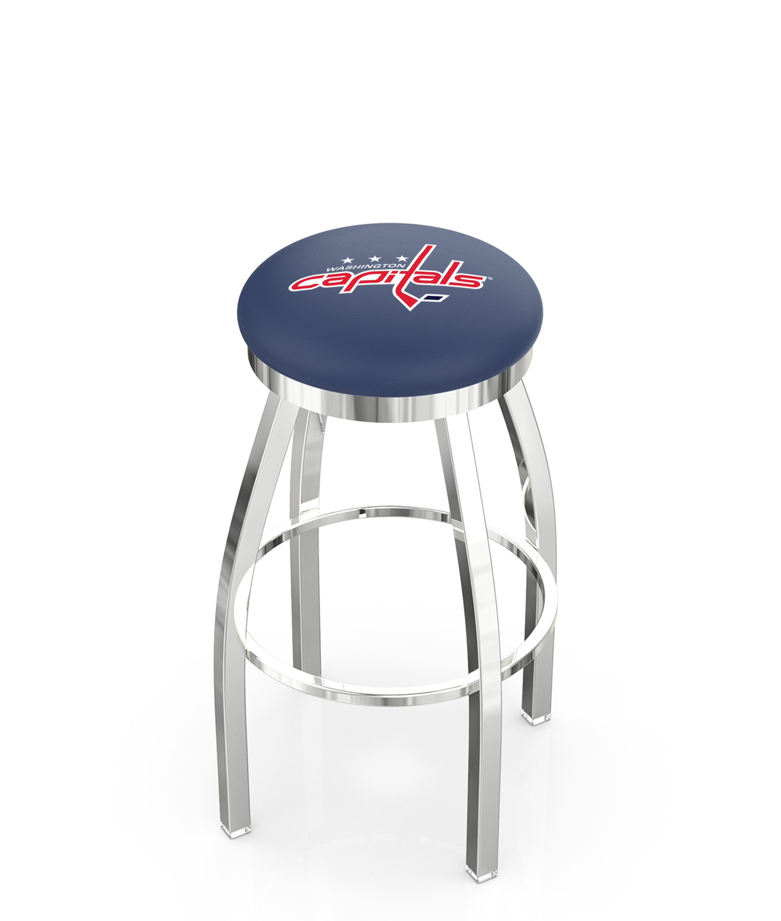 30" L8C2C - Chrome Washington Capitals Swivel Bar Stool with Accent Ring by  Company