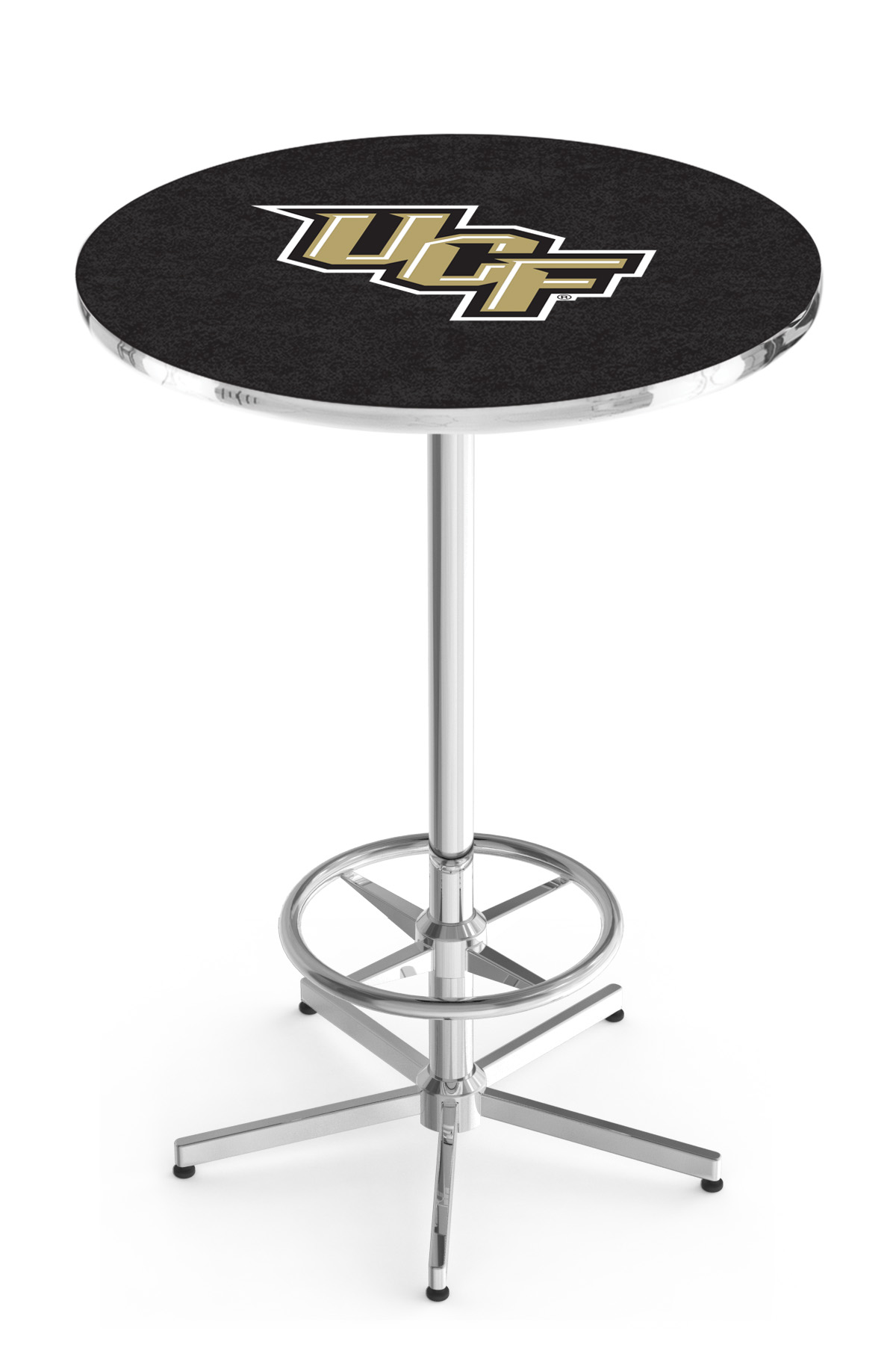 L216 University of Central Florida 42" Tall - 30" Top Pub Table with Chrome Finish