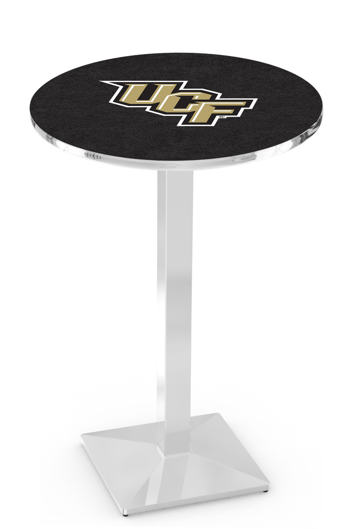 L217 University of Central Florida 36" Tall - 30" Top Pub Table with Chrome Finish