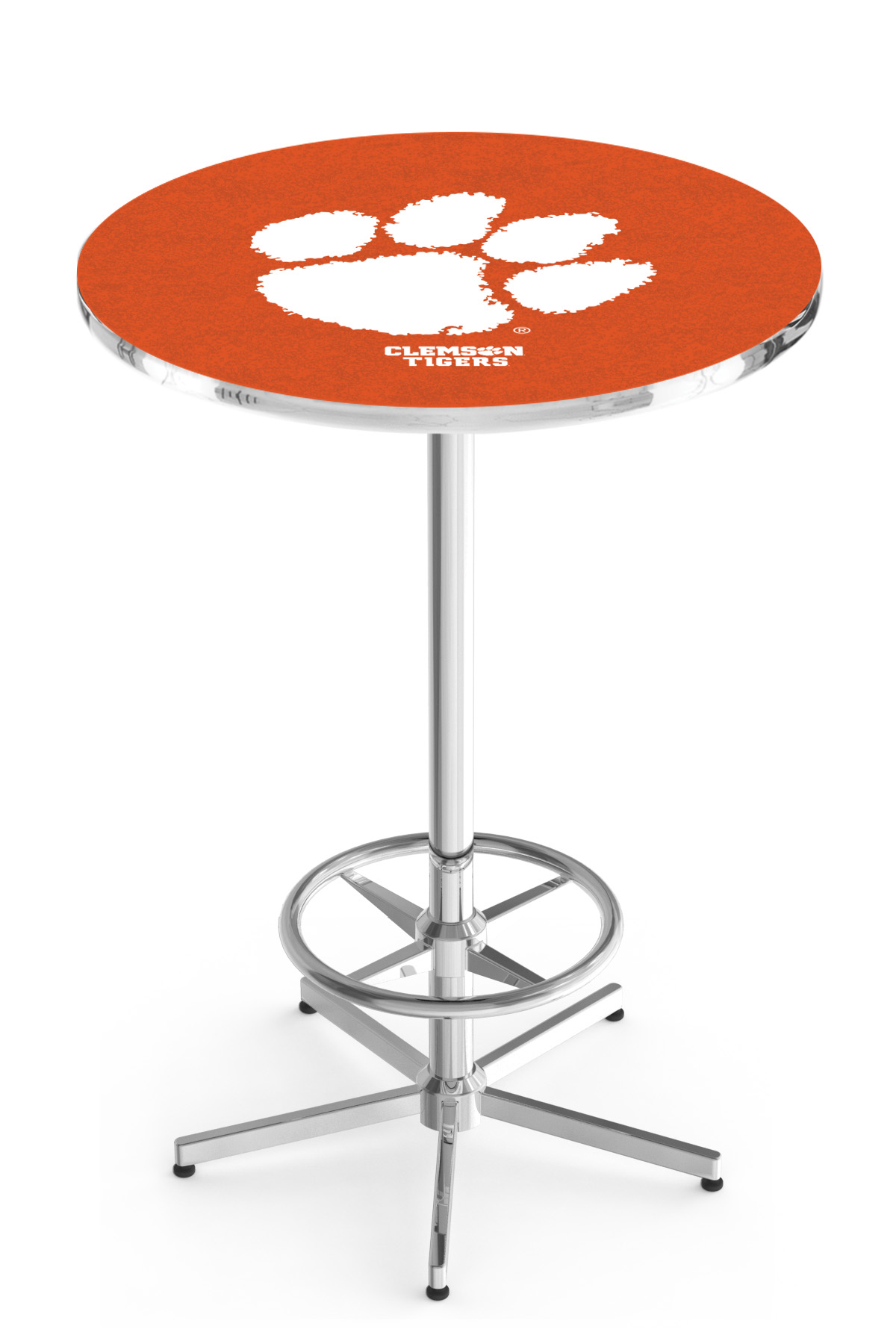 L216 Clemson 42" Tall - 30" Top Pub Table with Chrome Finish