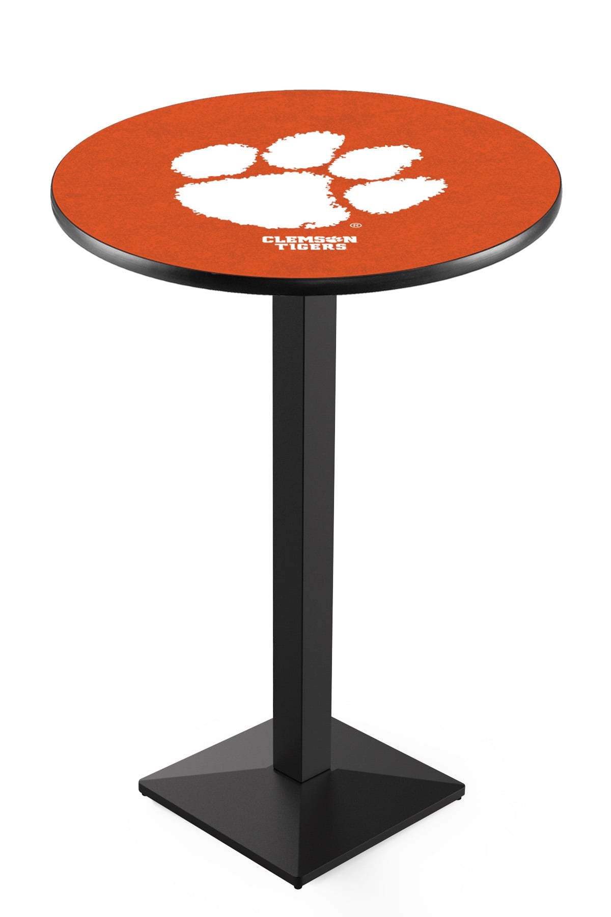 L217 Clemson 36" Tall - 30" Top Pub Table with Black Wrinkle Finish