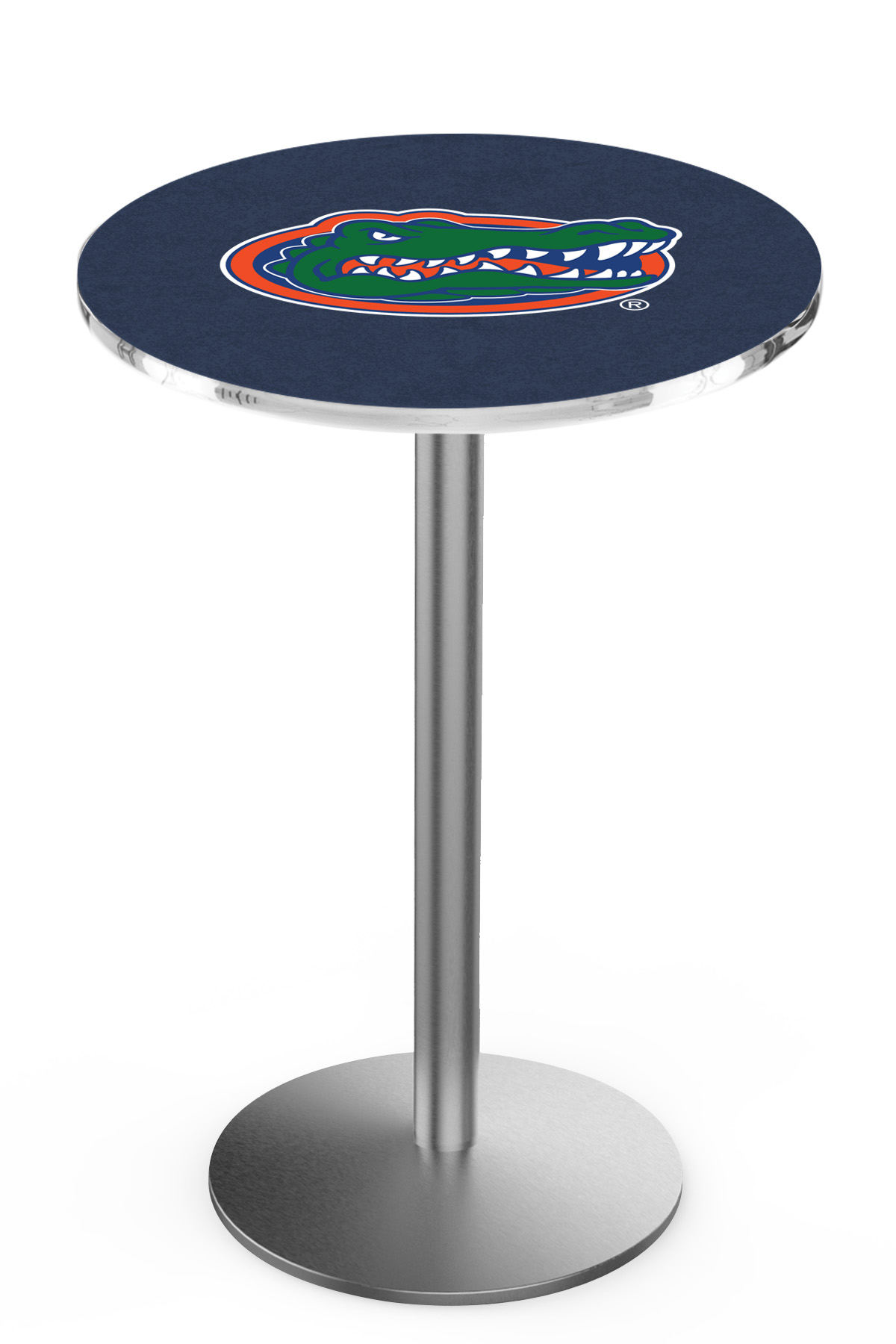 L214 University of Florida 42" Tall - 30" Top Pub Table with Stainless Finish