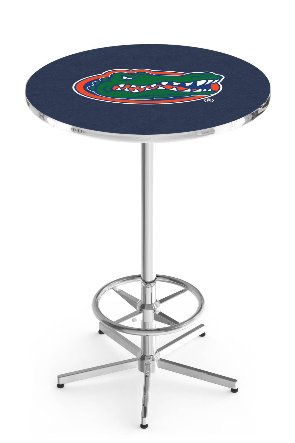 L216 University of Florida 42" Tall - 30" Top Pub Table with Chrome Finish