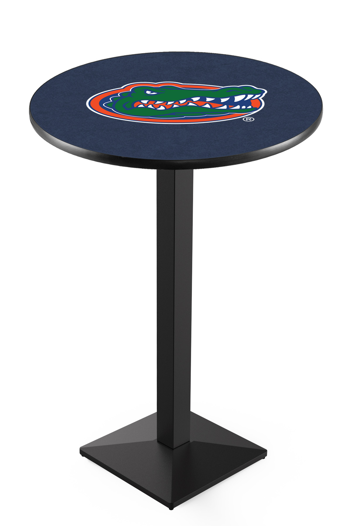 L217 University of Florida 36" Tall - 30" Top Pub Table with Black Wrinkle Finish