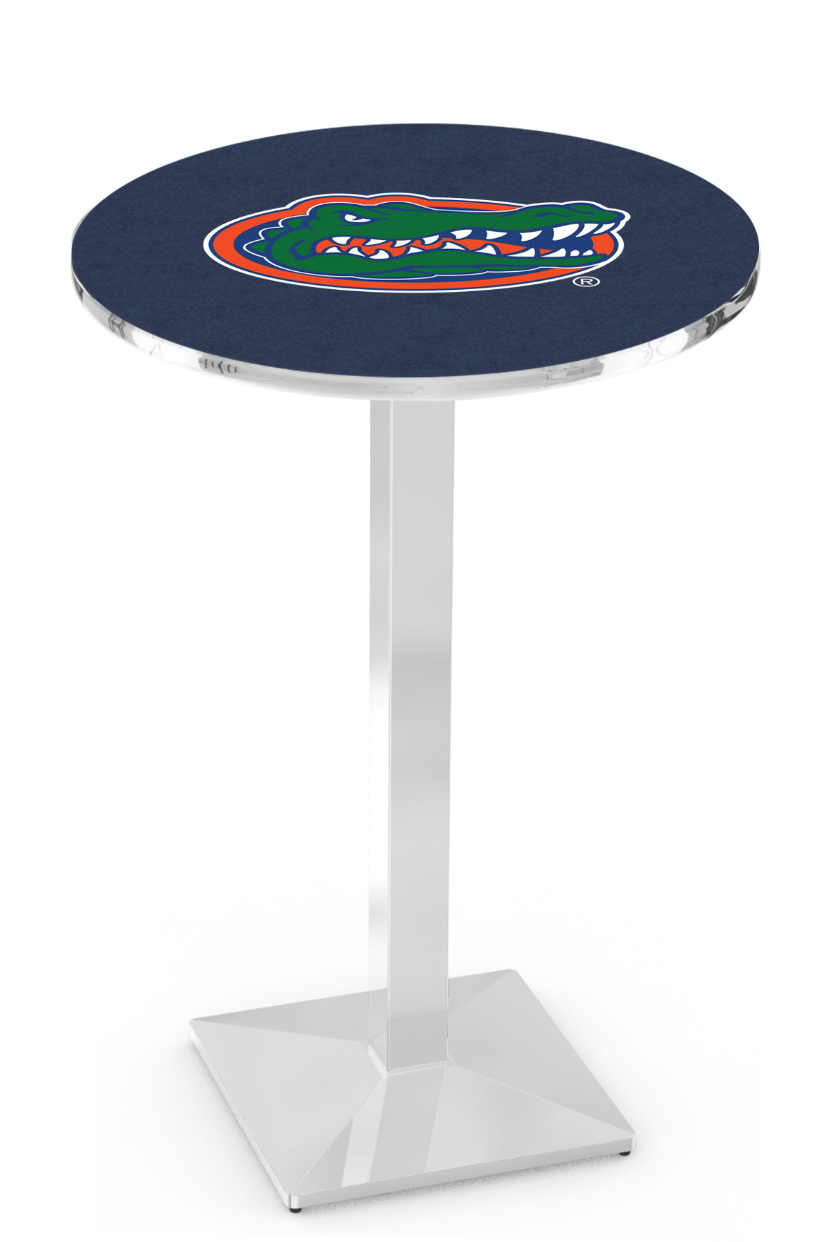 L217 University of Florida 42" Tall - 30" Top Pub Table with Chrome Finish