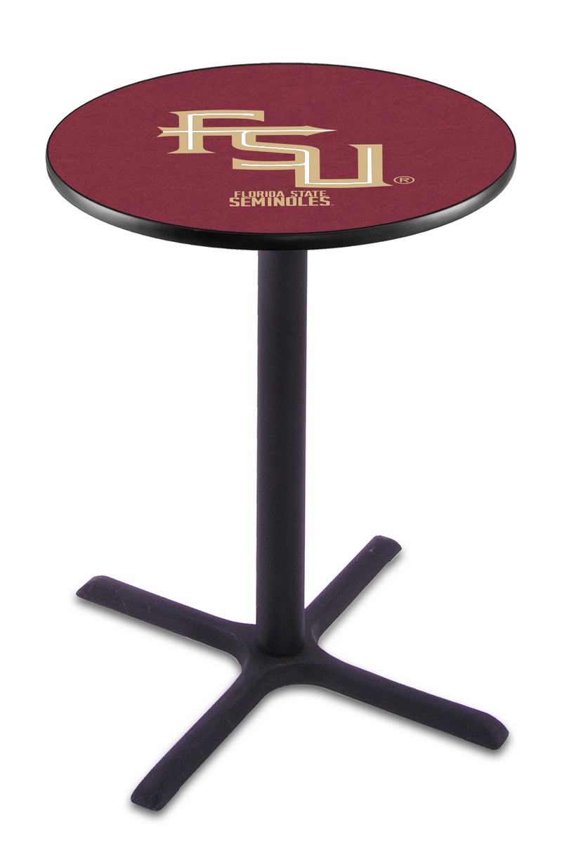 L211 Florida State Script Pub Table - Black - 42in Tall - Commercial Quality