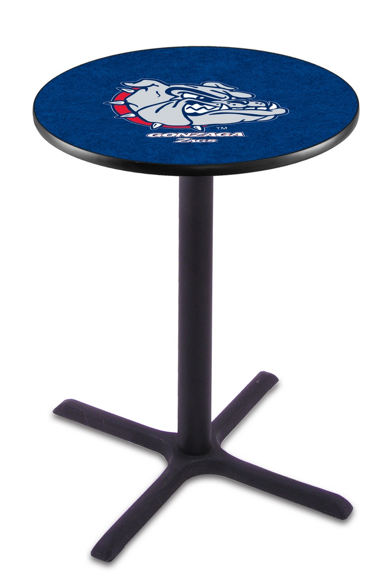 L211 Gonzaga 36" Tall - 30" Top Pub Table with Black Wrinkle Finish