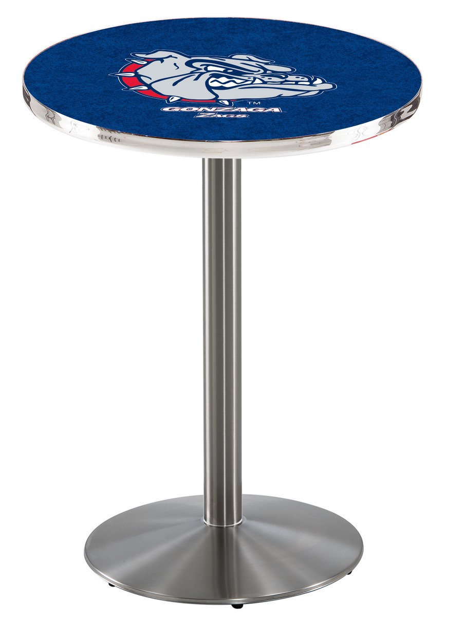 L214 Gonzaga 42" Tall - 30" Top Pub Table with Stainless Finish