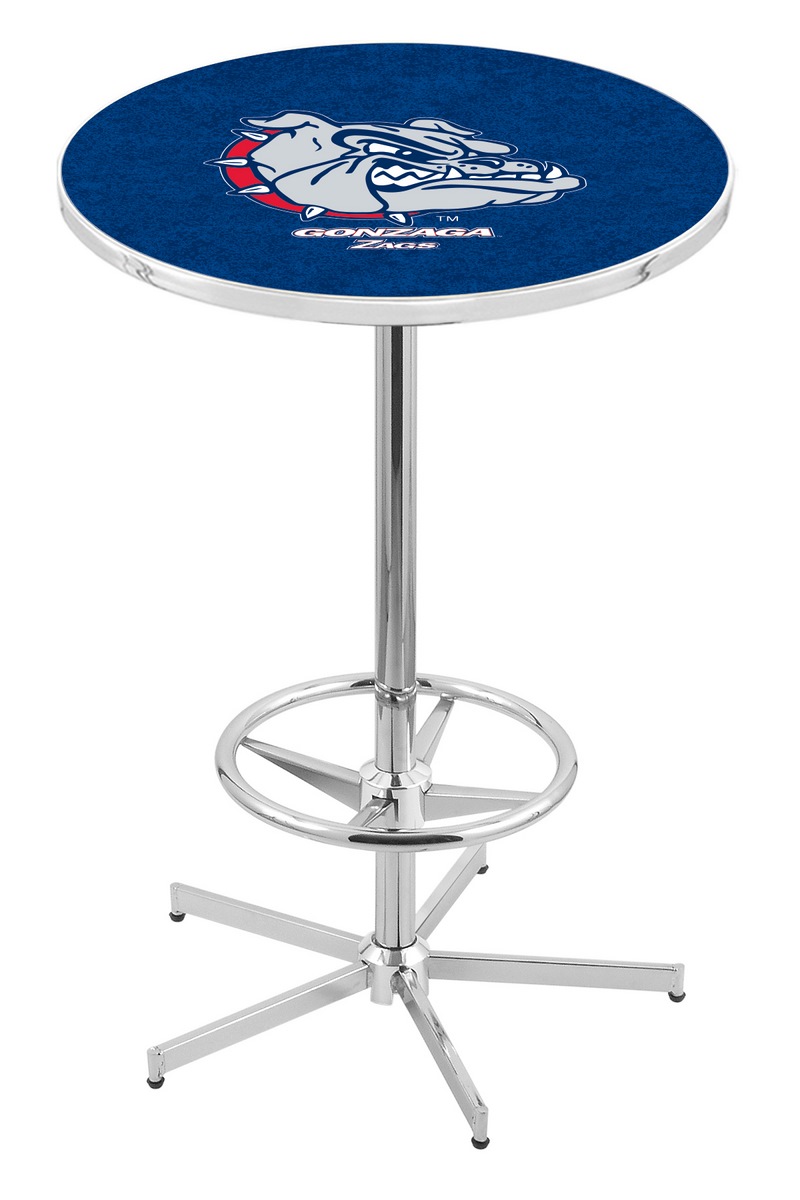 L216 Gonzaga 42" Tall - 30" Top Pub Table with Chrome Finish