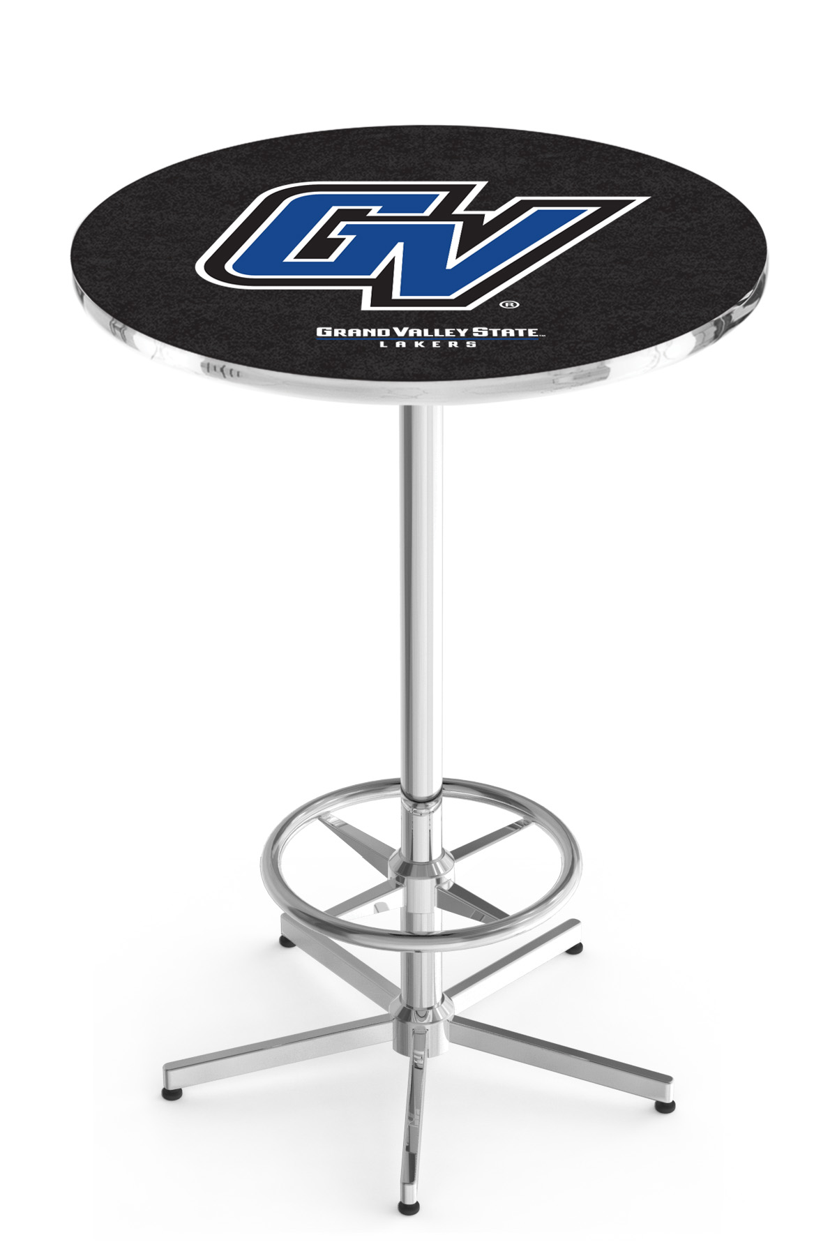 L216 Grand Valley State University 42" Tall - 30" Top Pub Table with Chrome Finish