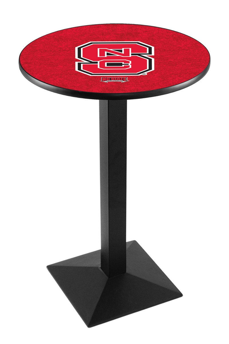 L217 North Carolina State University 36" Tall - 30" Top Pub Table with Black Wrinkle Finish