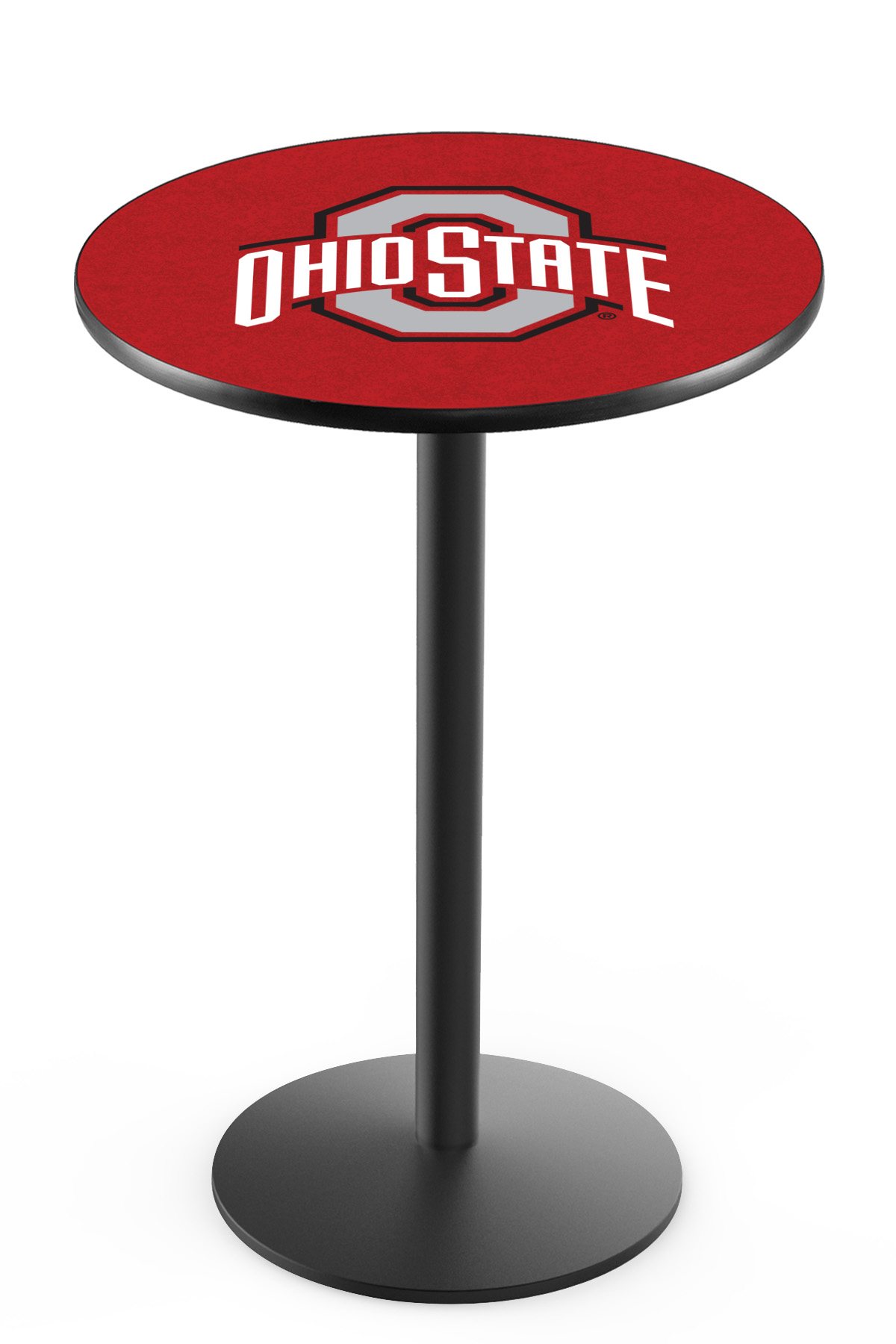 L214 Ohio State University Pub Table - Black - 28 x 28 x 36 in.