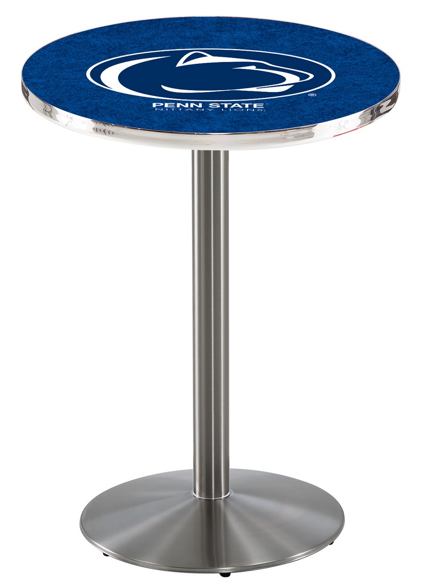 L214 Pennsylvania State University 36" Tall - 30" Top Pub Table with Stainless Finish