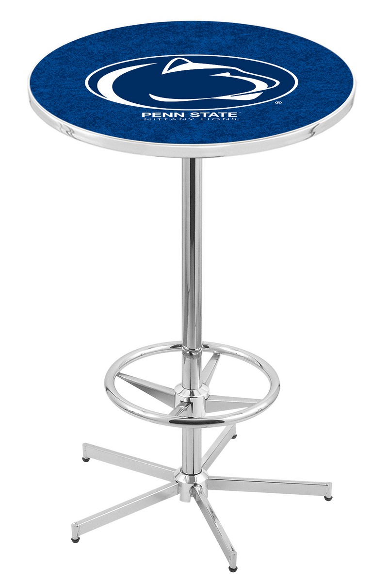 L216 Pennsylvania State University 42" Tall - 30" Top Pub Table with Chrome Finish