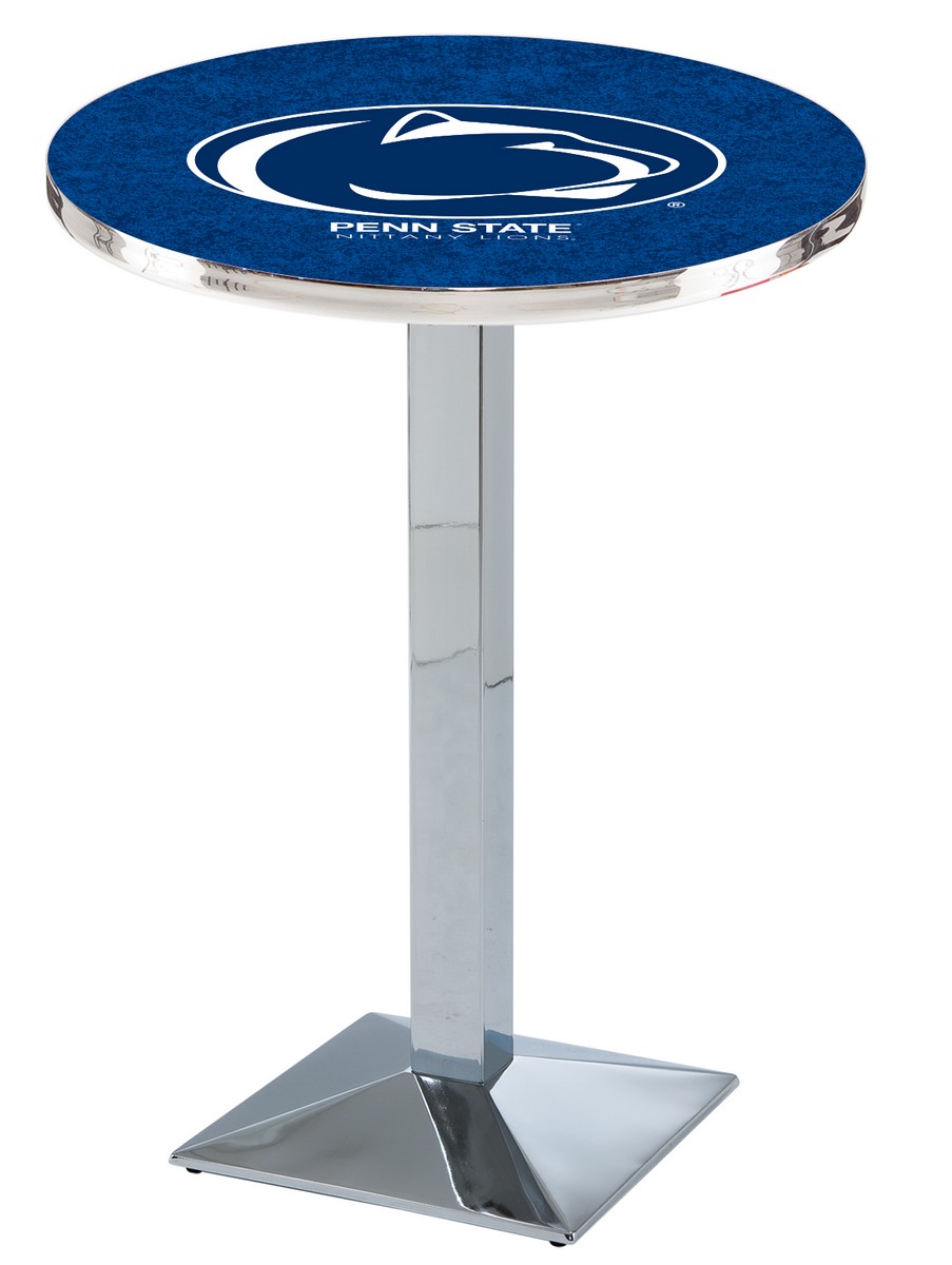L217 Pennsylvania State University 42" Tall - 30" Top Pub Table with Chrome Finish