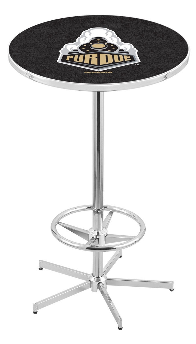 L216 Purdue 42" Tall - 30" Top Pub Table with Chrome Finish
